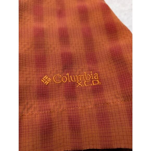 Columbia XCO Mens Short Sleeve Button Up Shirt - Large Rust Red Pattern Outdoor - Picture 4 of 9